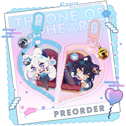 Glitter Keychain Set: Throne of Hearts