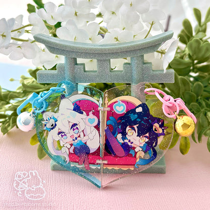 Glitter Keychain Set: Throne of Hearts