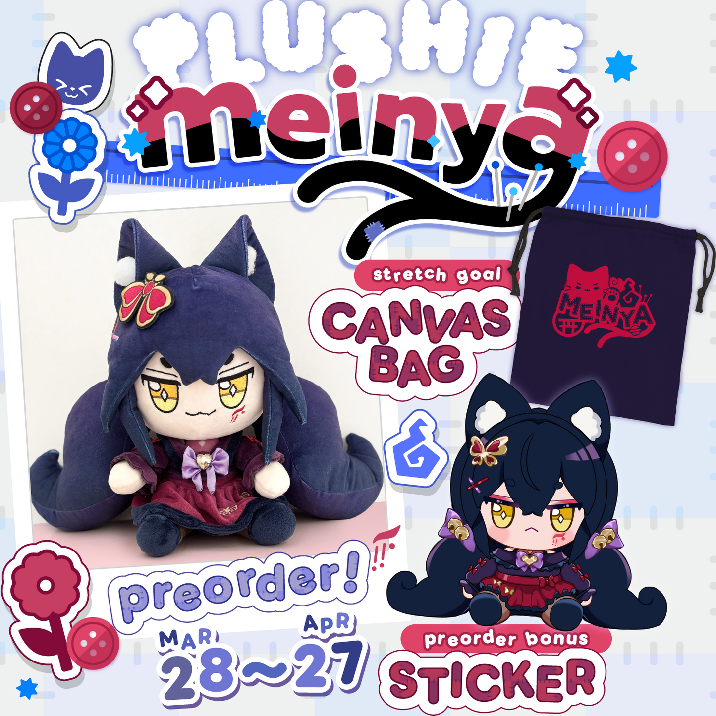 Huggable 12" Plushie: Meinya 3.0